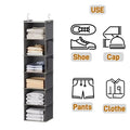 6-tier hanging closet shelf organizer foldable