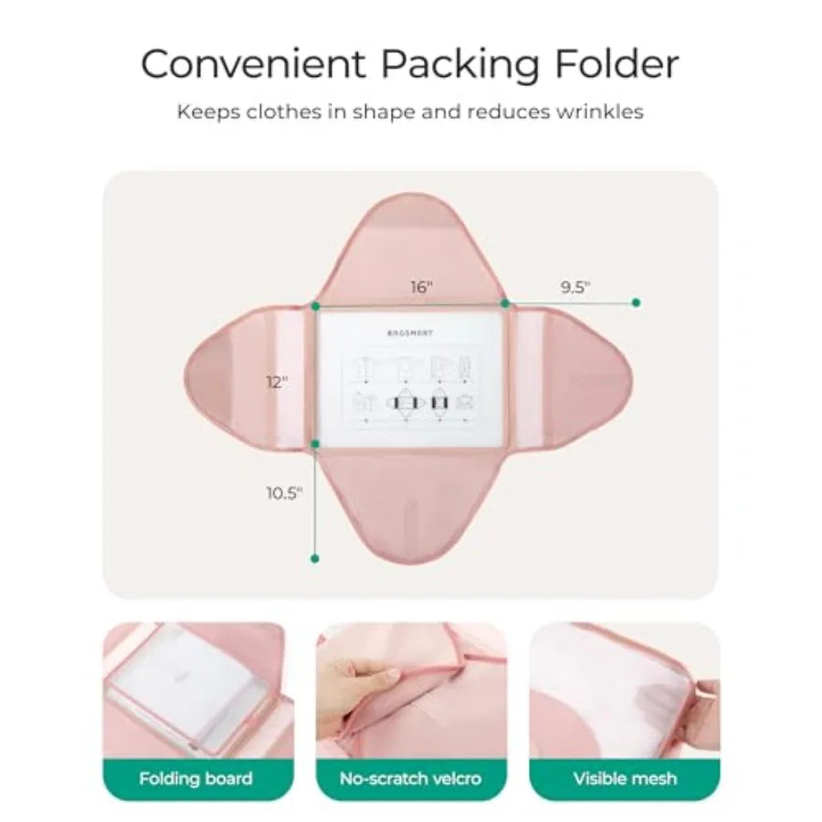 Packing cube with double-zipper compression panel