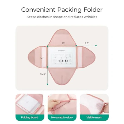 Packing cube with double-zipper compression panel